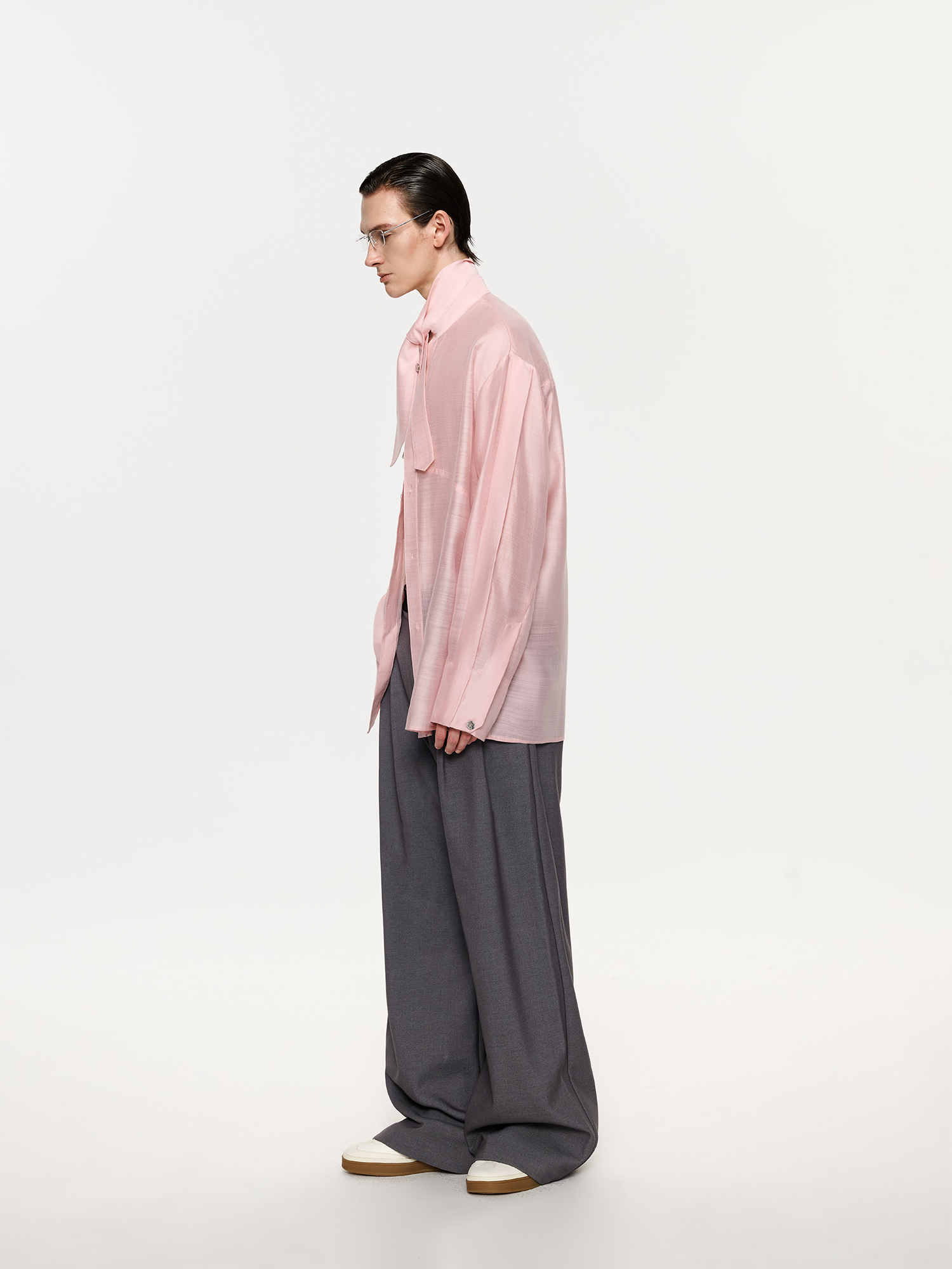 TIWILLTANG Structured Zip-Tie Tencel Shirt-Shirt-S-White-Free Shipping Leatheretro