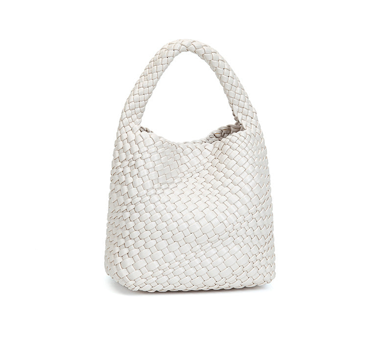 Summer PU Minimalist Boho Shoulder Bag with Detachable Mini Purse-Handbags-Black-Free Shipping Leatheretro