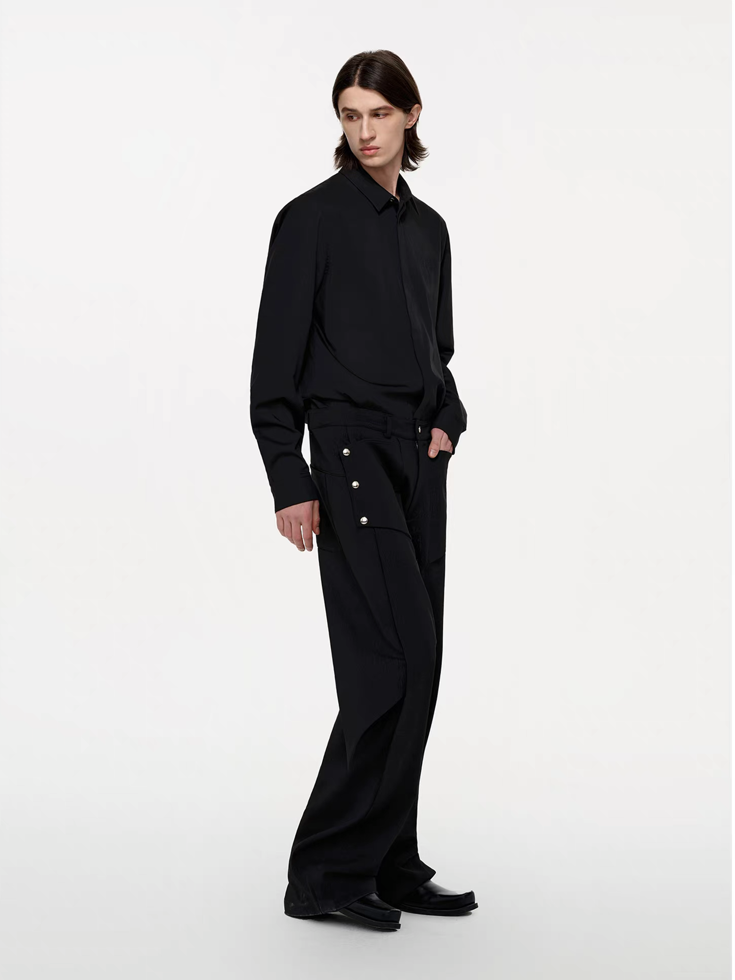 TIWILLTANG Detachable Pocket Flap Trousers-Pants-S / 28-31”-Free Shipping Leatheretro