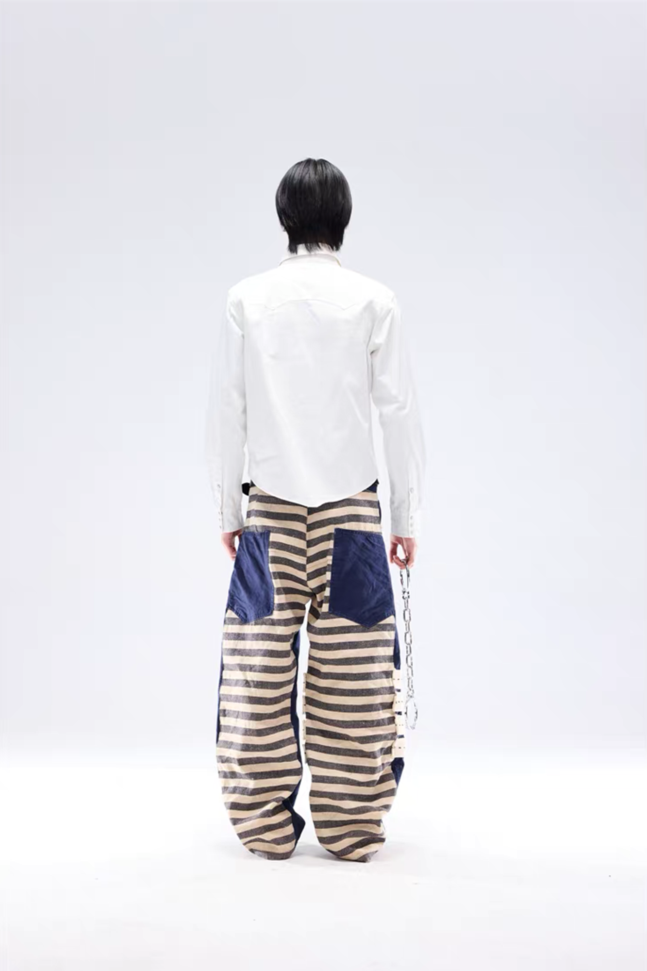 NOTHINGNESS WORLD Snake Graphic Layered-Collar Denim Shirt-Shirt-S-Free Shipping Leatheretro