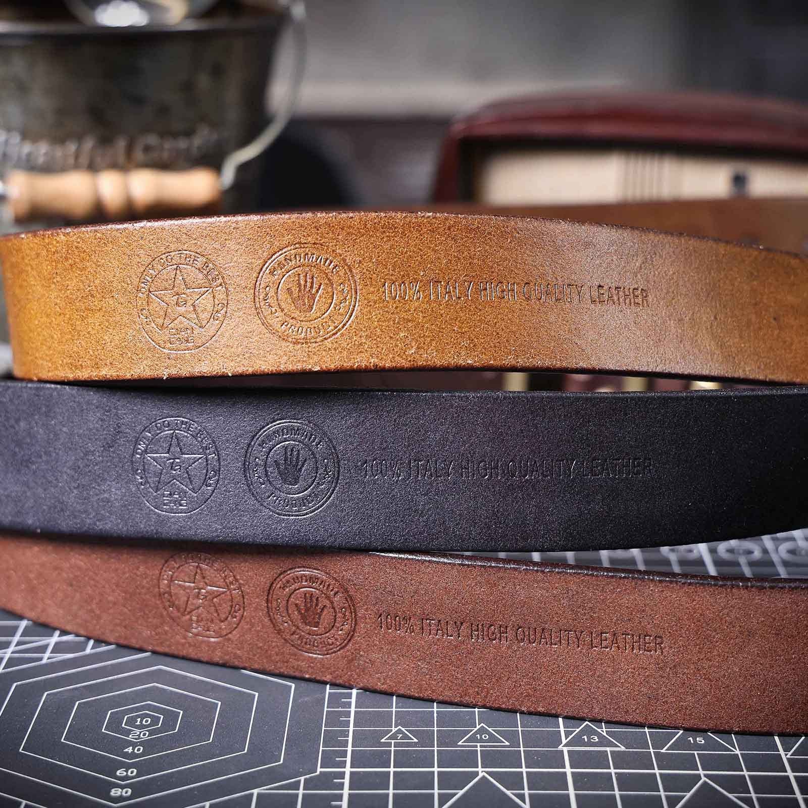 Vintage Men's Genuine Leather Belt Handmade Needle Buckle with Pure Copper Buckle Belt-Leather Belt-Dark Coffee-105cm-Free Shipping Leatheretro