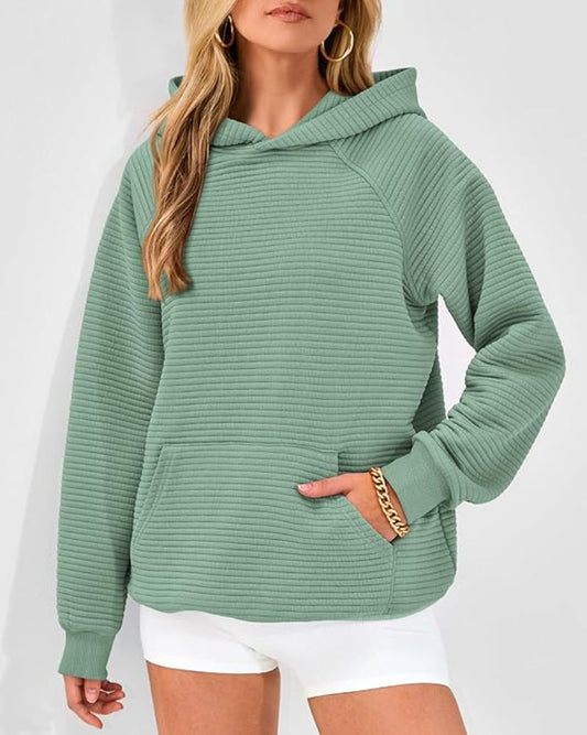 Fashion Long Sleeves Pockets Hoodies-Sweater&Hoodies-Green-S-Free Shipping Leatheretro