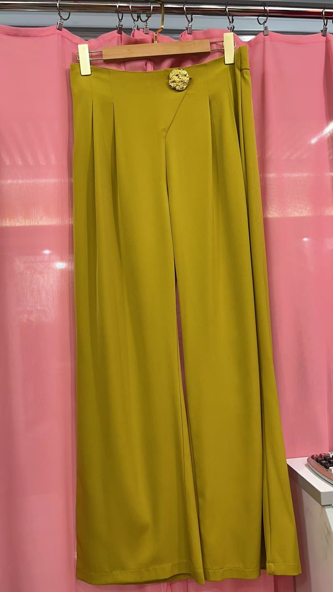 Casual High Waist Leisure Women Long Pants-pants-Yellow Green-M-Free Shipping Leatheretro