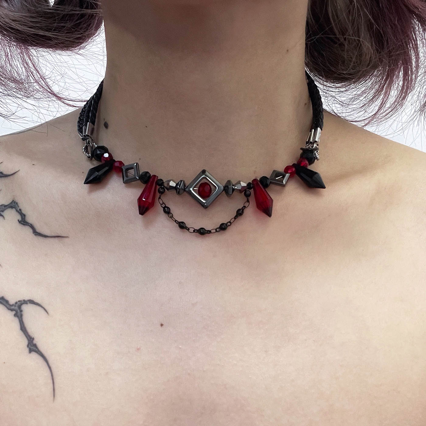 ILLUSORY Sanctuary Faux Leather Choker-Necklace-Big One-Free Shipping Leatheretro