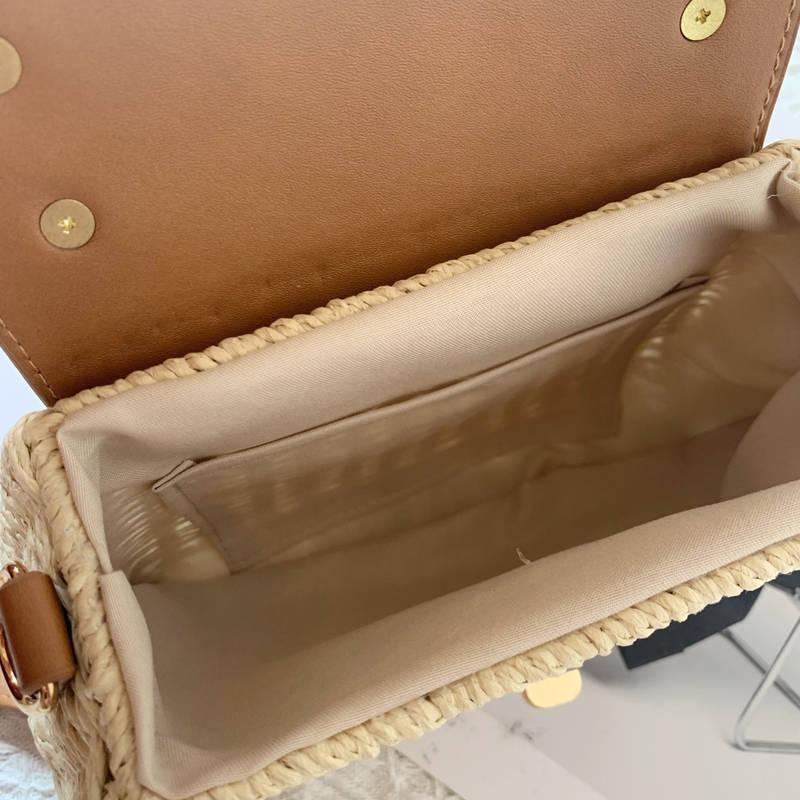 Trendy Woven Straw Crossbody Bag-Khaki-Free Shipping Leatheretro