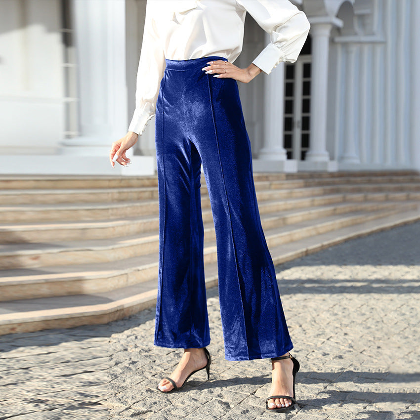 Casual High Waist Trumpet Pants for Women-Pants-Red-S-Free Shipping Leatheretro