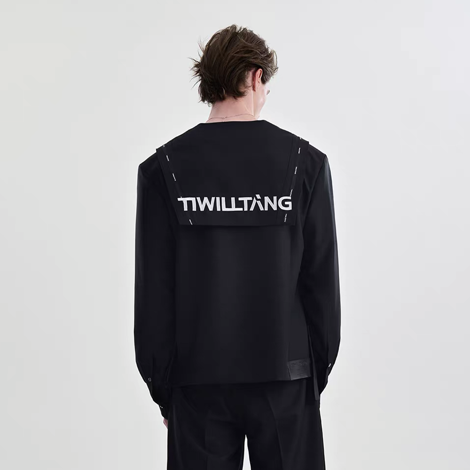 TIWILLTANG Minimal Sailor Collar Shirt-Shirt-S-White-Long-Free Shipping Leatheretro