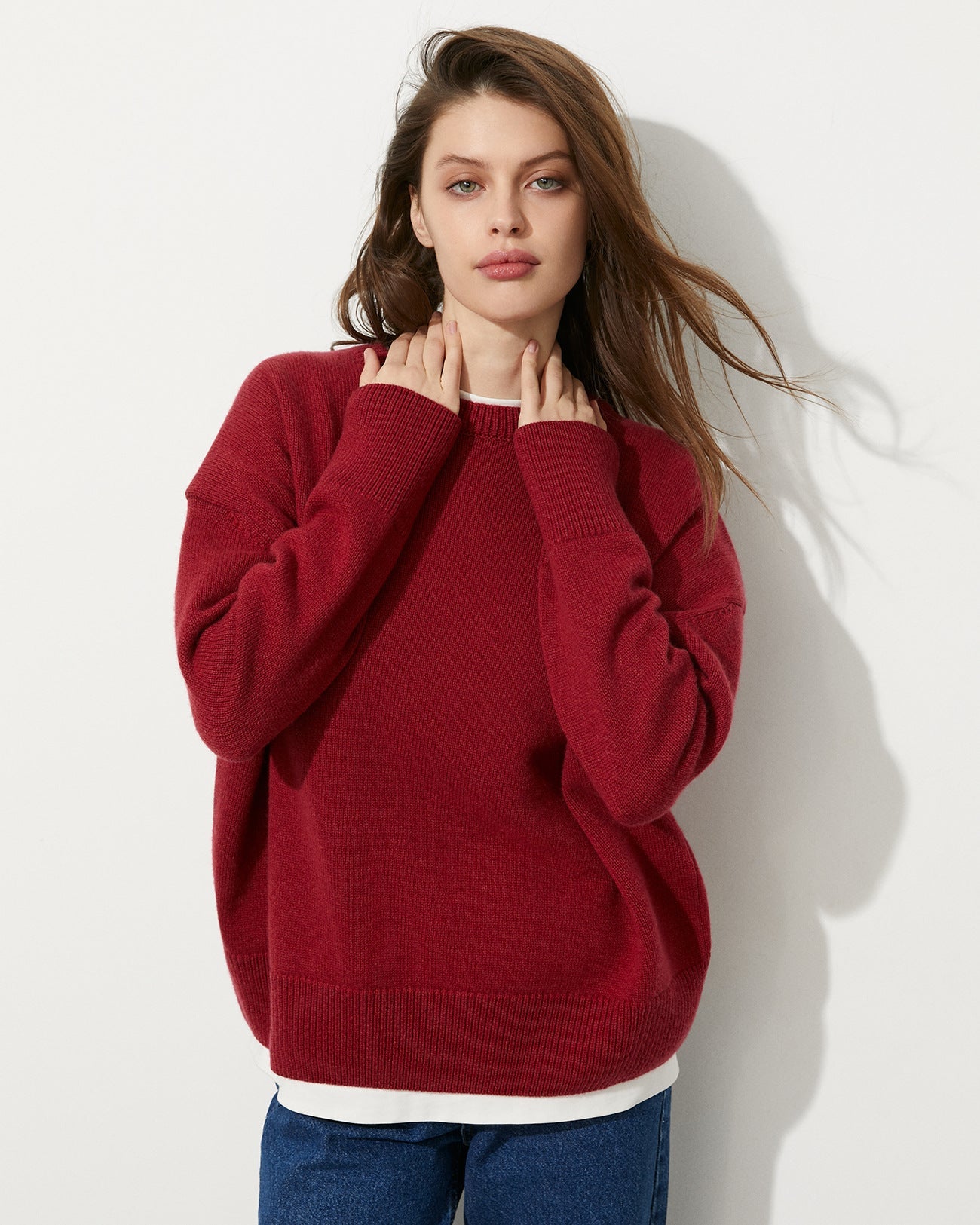 Casual Pullover Knitted Sweaters for Women-Sweaters-Wine Red-S-Free Shipping Leatheretro