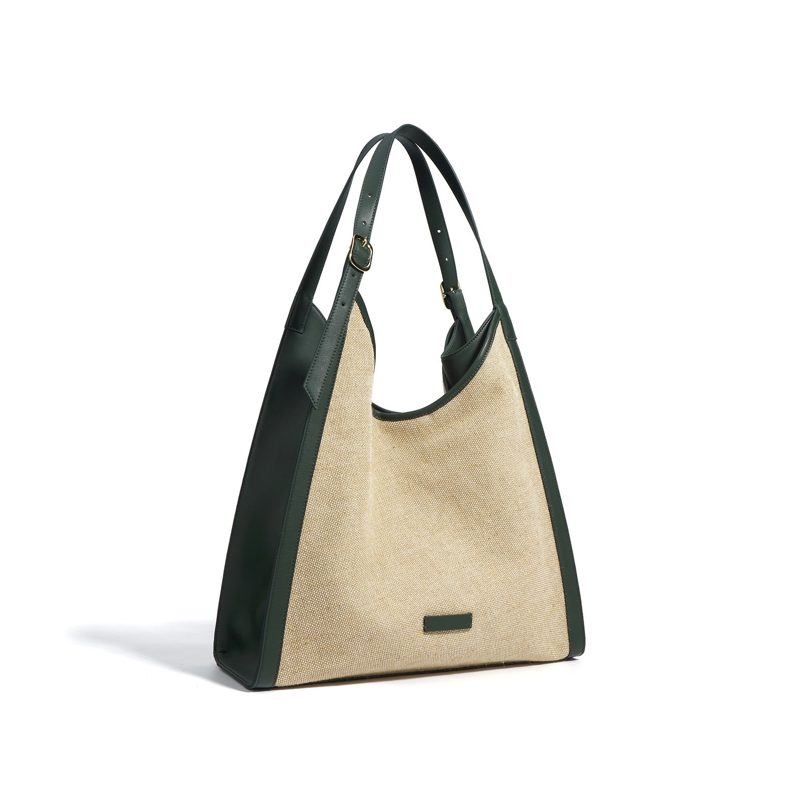 Oversized Boho Cotton Linen Tote Bag – Minimalist Shoulder Bag for Women-flax green-Free Shipping Leatheretro