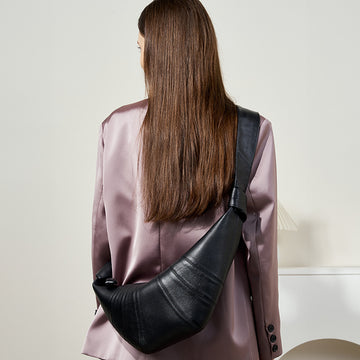 Sheepskin Bag Boho Shoulder Bag for Women-Handbags-Black-34*4*16-Free Shipping Leatheretro