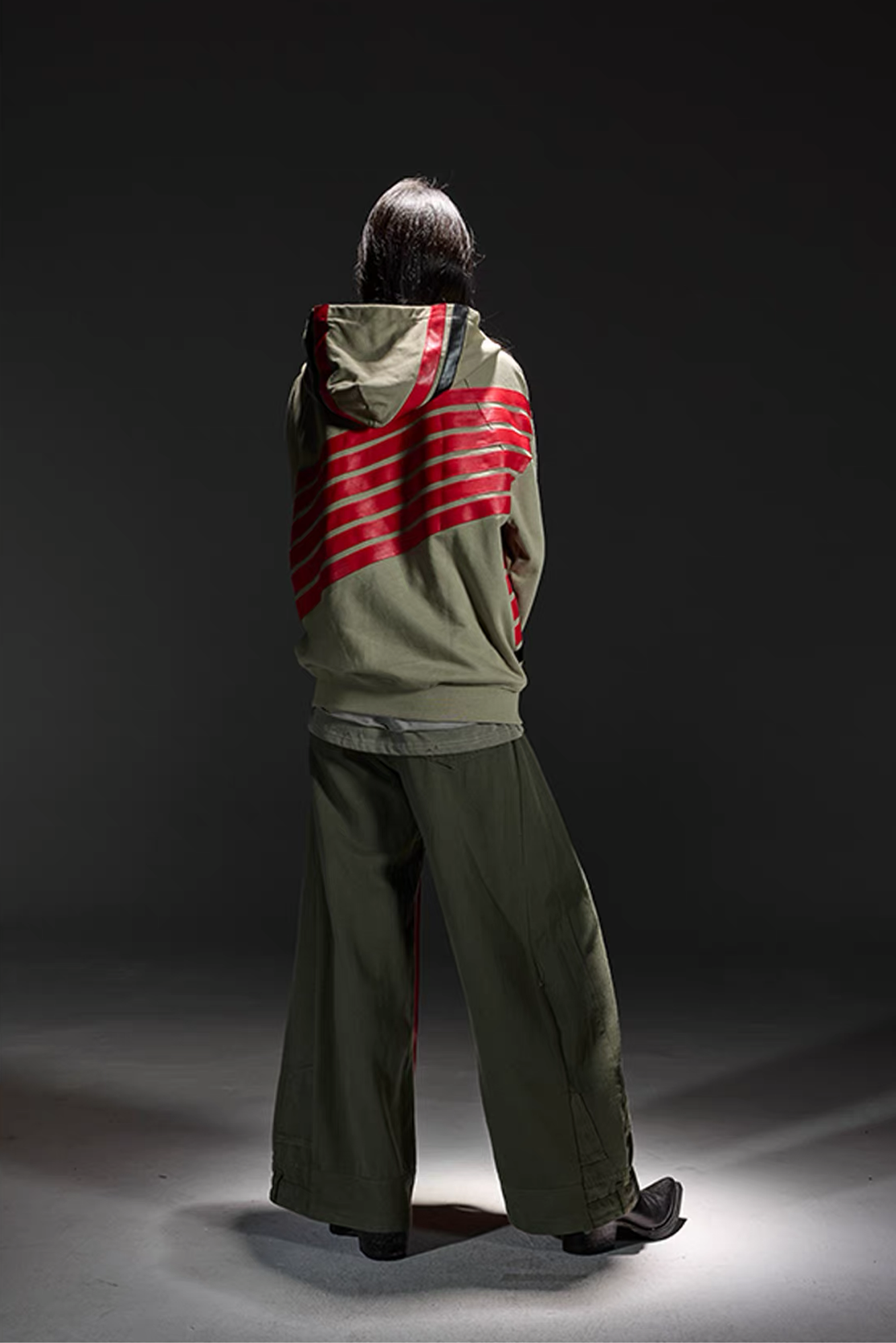 NOTHINGNESS WORLD Four-Stripe Wide-Leg Sweatpants-Pants-S-Black-Free Shipping Leatheretro