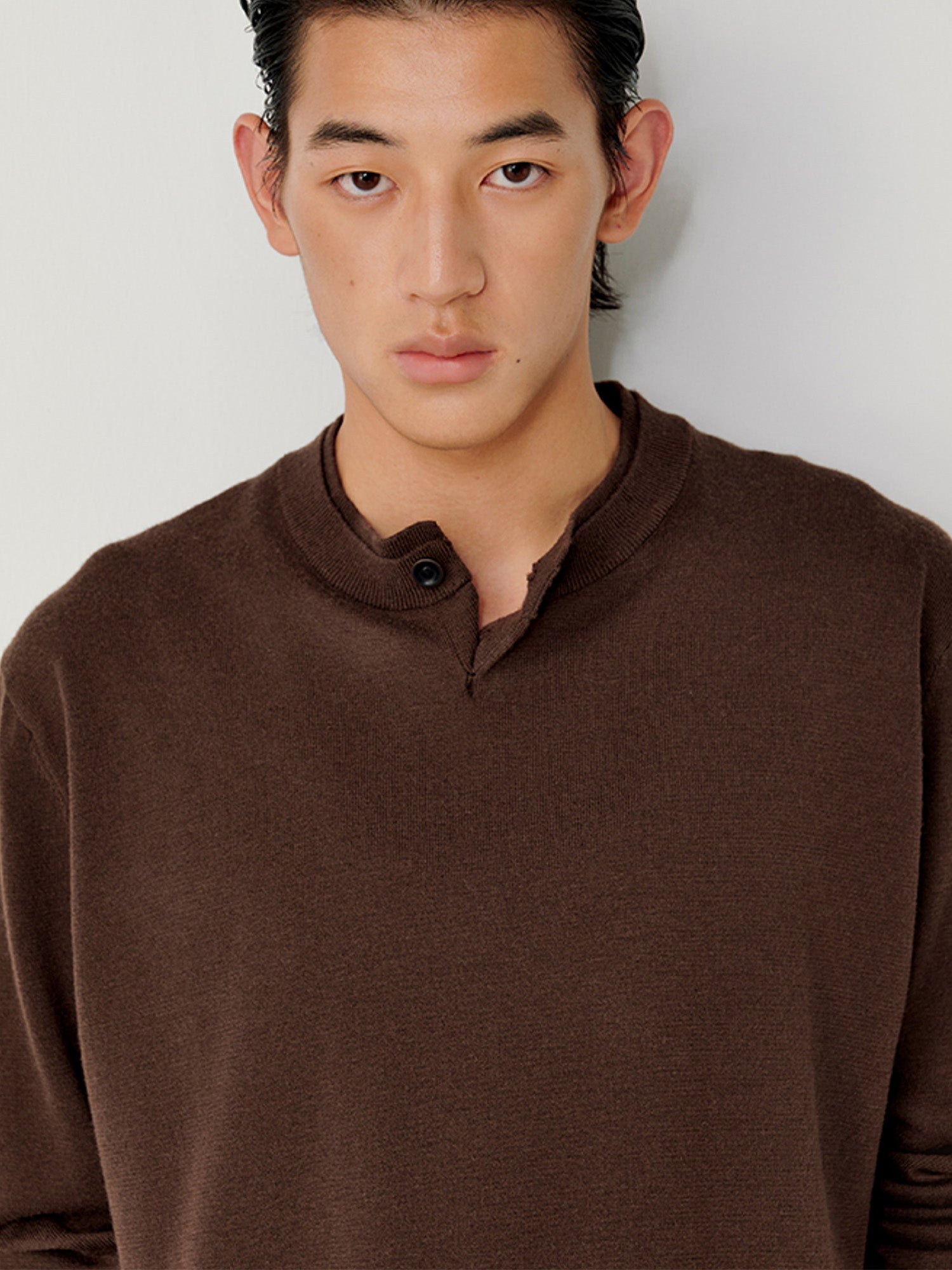 OPICLOTH Essential Layered Collar Sweater-Sweater-XS-Red-Free Shipping Leatheretro