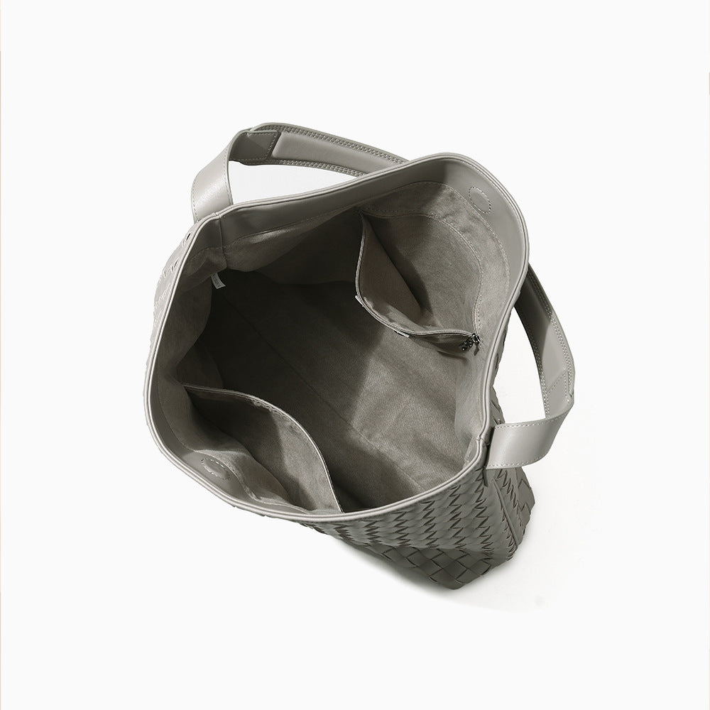 Handwoven Leather Crossbody Bag-Handbags-Green-Free Shipping Leatheretro