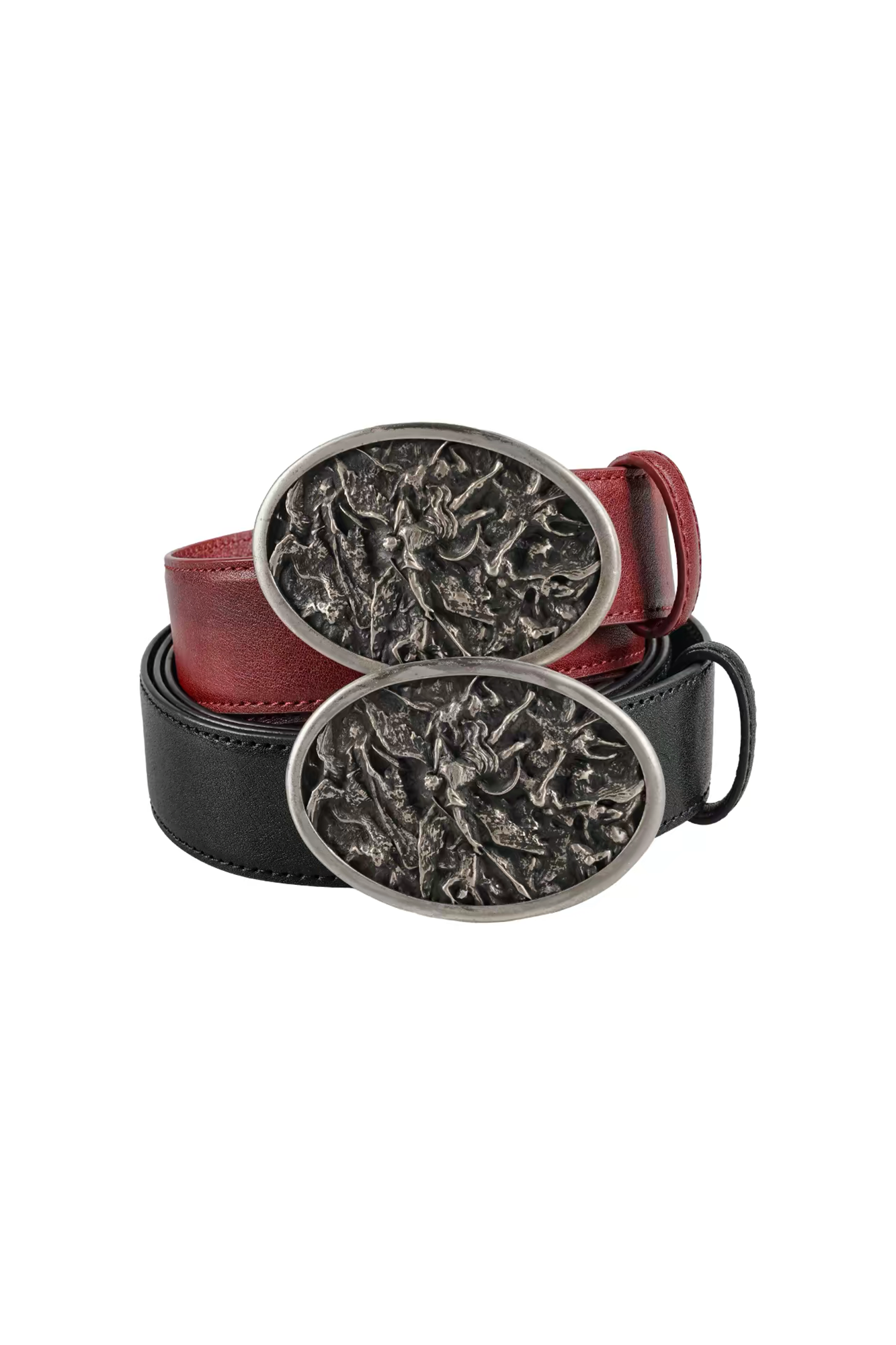 UNDERWATER Lucifer Buckle Calf Leather Belt-Accessories-One Size-Black-Free Shipping Leatheretro