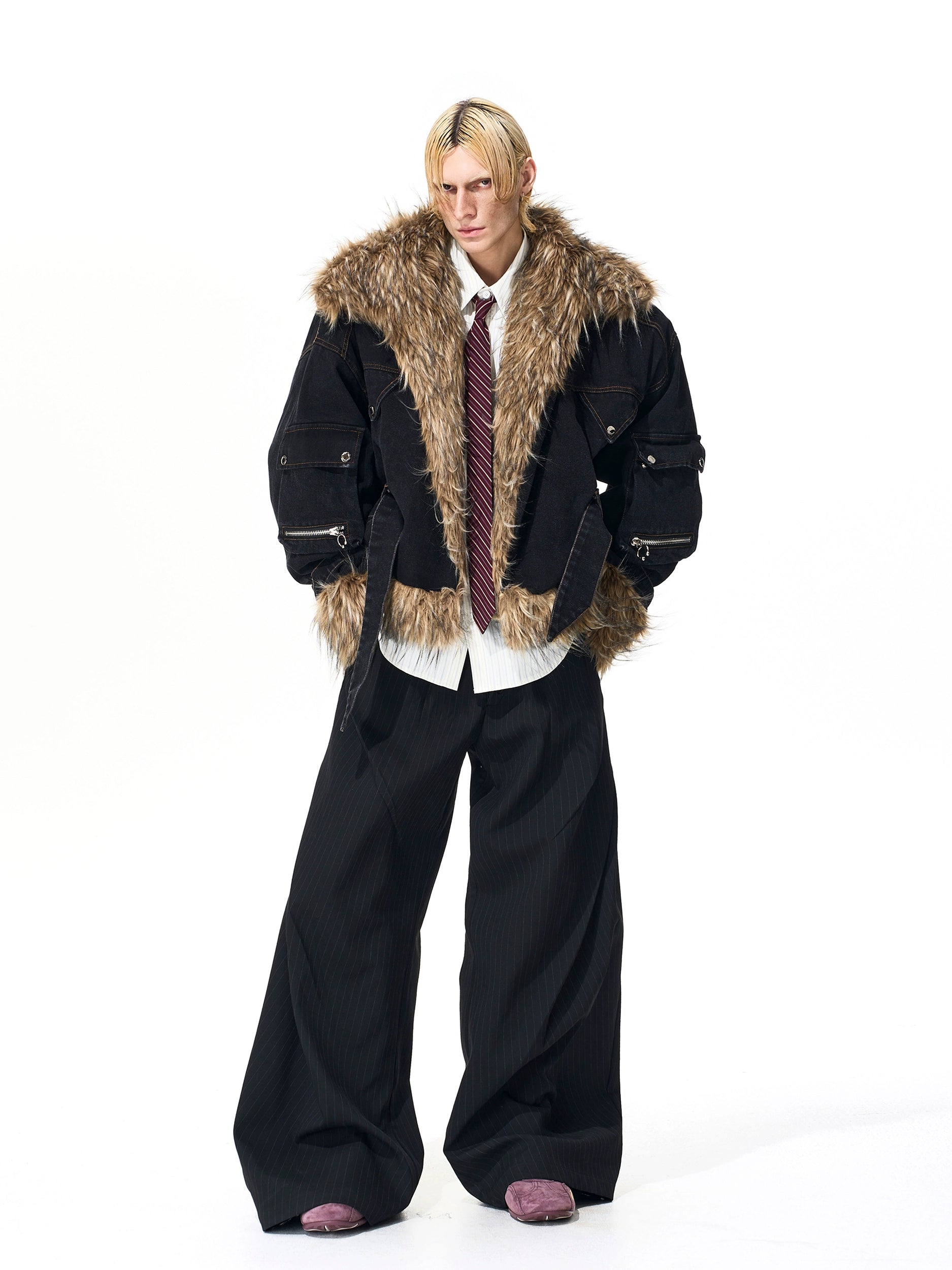 STARTEXCEEDEND Oversized Bat Sleeve Jacket for Men-Black-M 45-65kg-Free Shipping Leatheretro