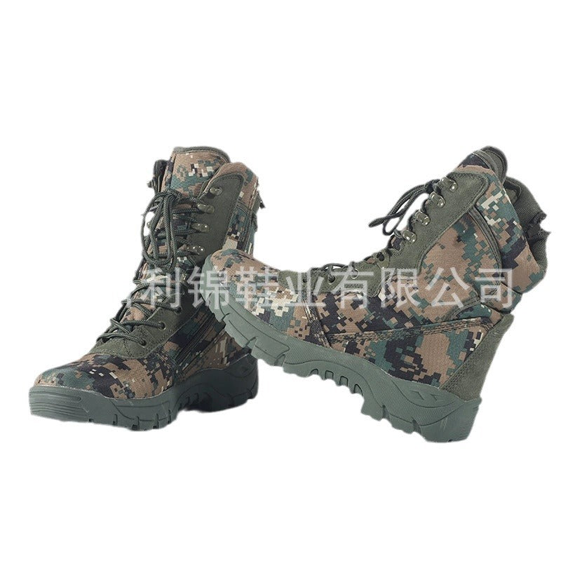 Men Outdoor Camouflage Hiking Tactical Boots-boots-A-39-Free Shipping Leatheretro