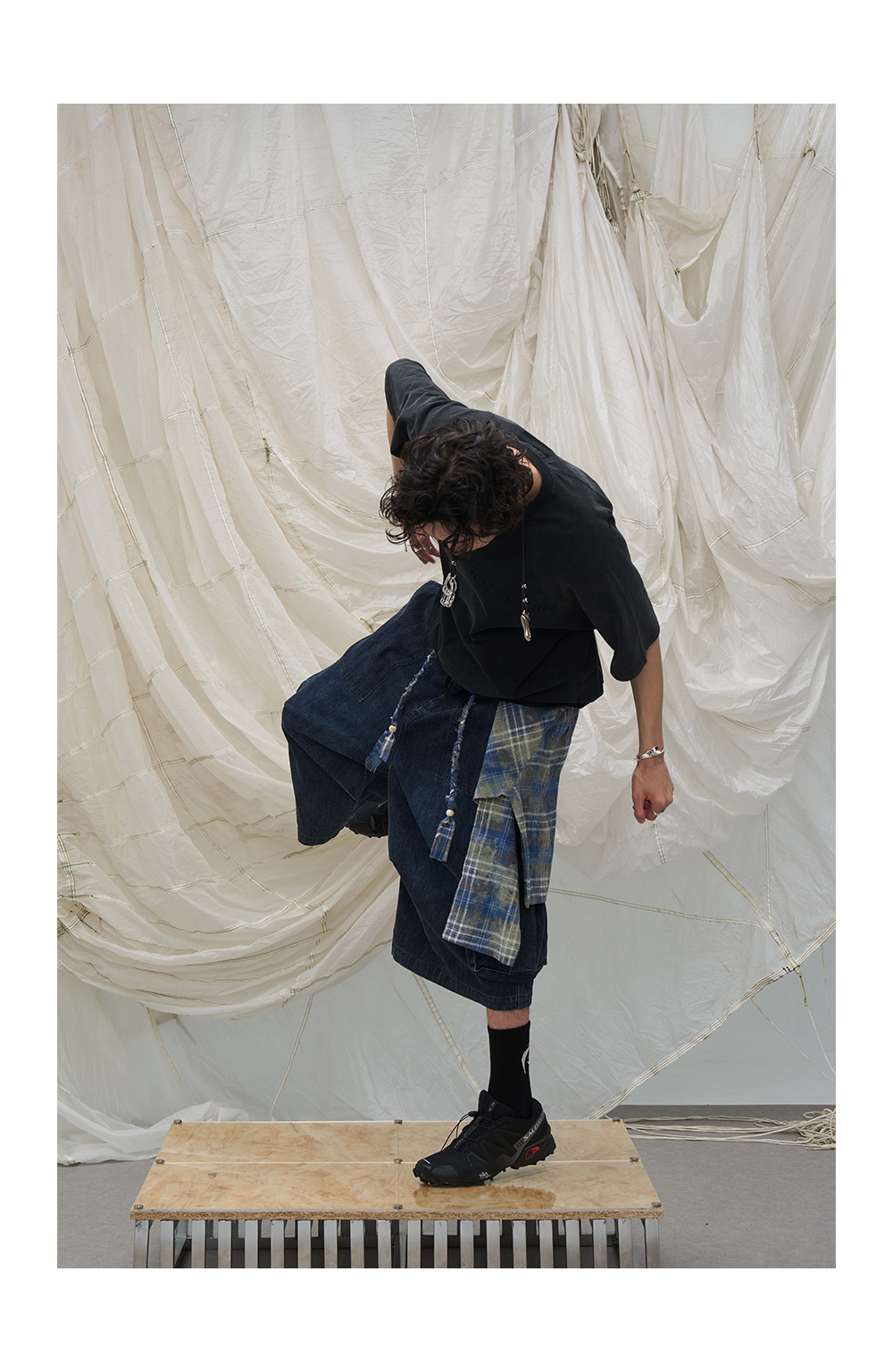 RELABEL Detachable Frill Tie-Detail Washed Denim Shorts - Distressed Blue Jeans-Blue-XS-Free Shipping Leatheretro