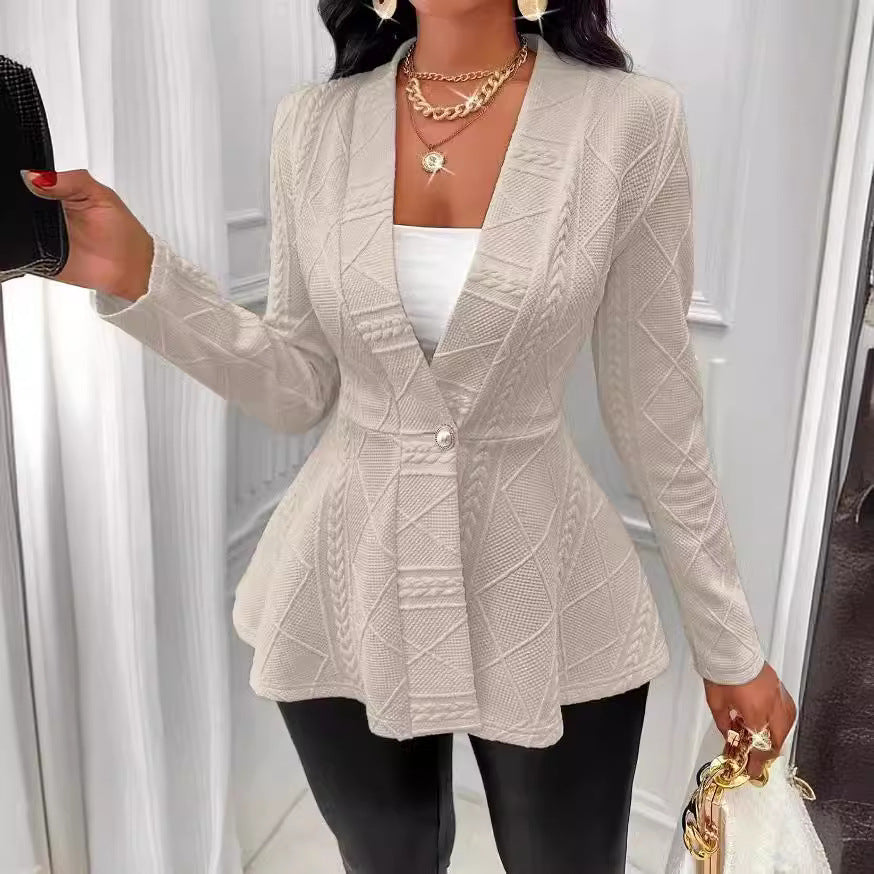 Fashion Knitted Jacket Coats-Coats & Jackets-White-S-Free Shipping Leatheretro