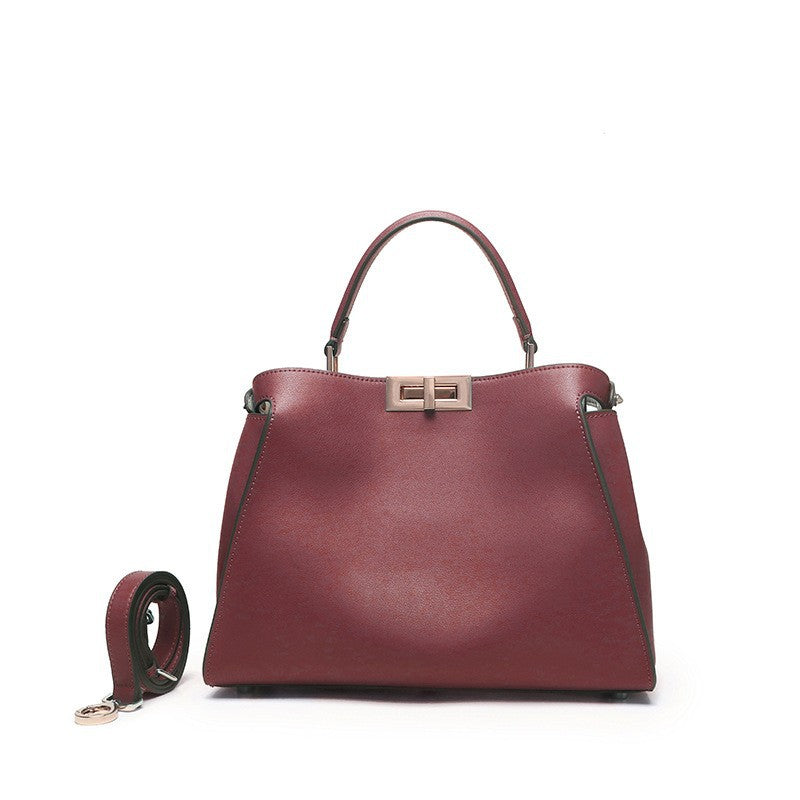 Genuine Leather Large Women’s Crossbody & Handbag-Handbags-Black King Size 39-Free Shipping Leatheretro