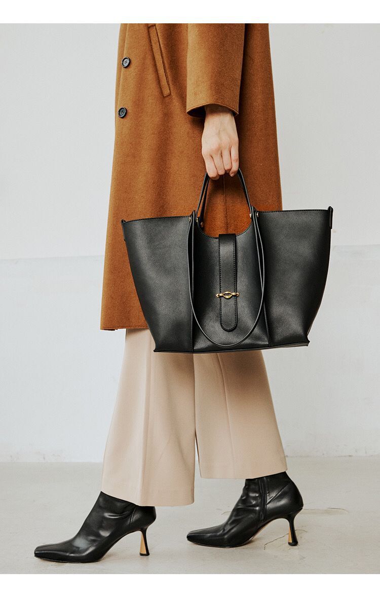 Stylish Leather Large Tote Bag for Women-Handbags-Brown-30*11*26cm-Free Shipping Leatheretro