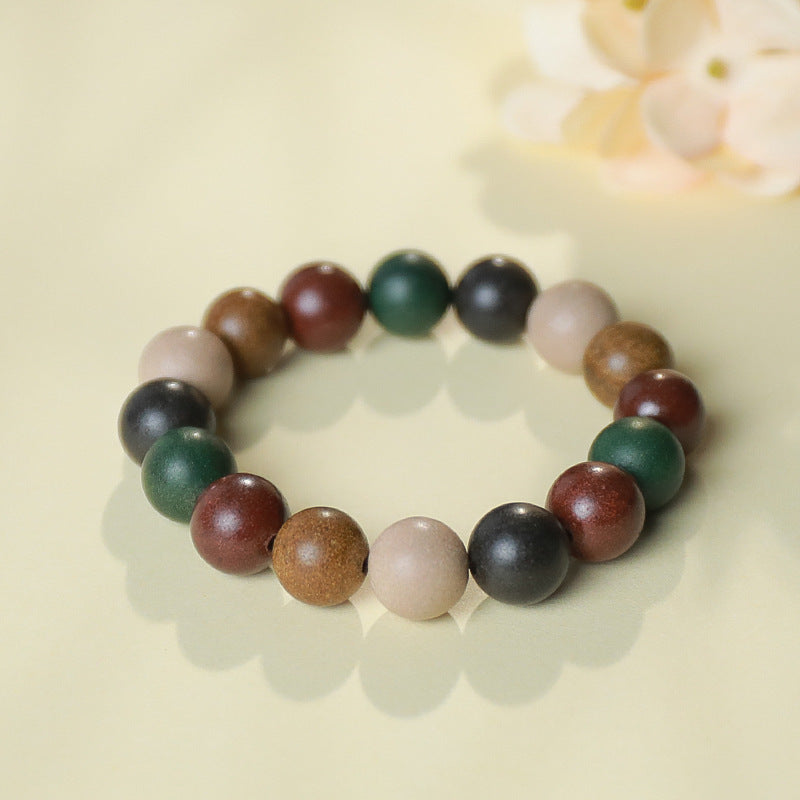 Handmade Five-Element Herbal Bead Bracelet-8mm*23 Beads-Five-Element Herbal Bead Bracelet-Free Shipping Leatheretro