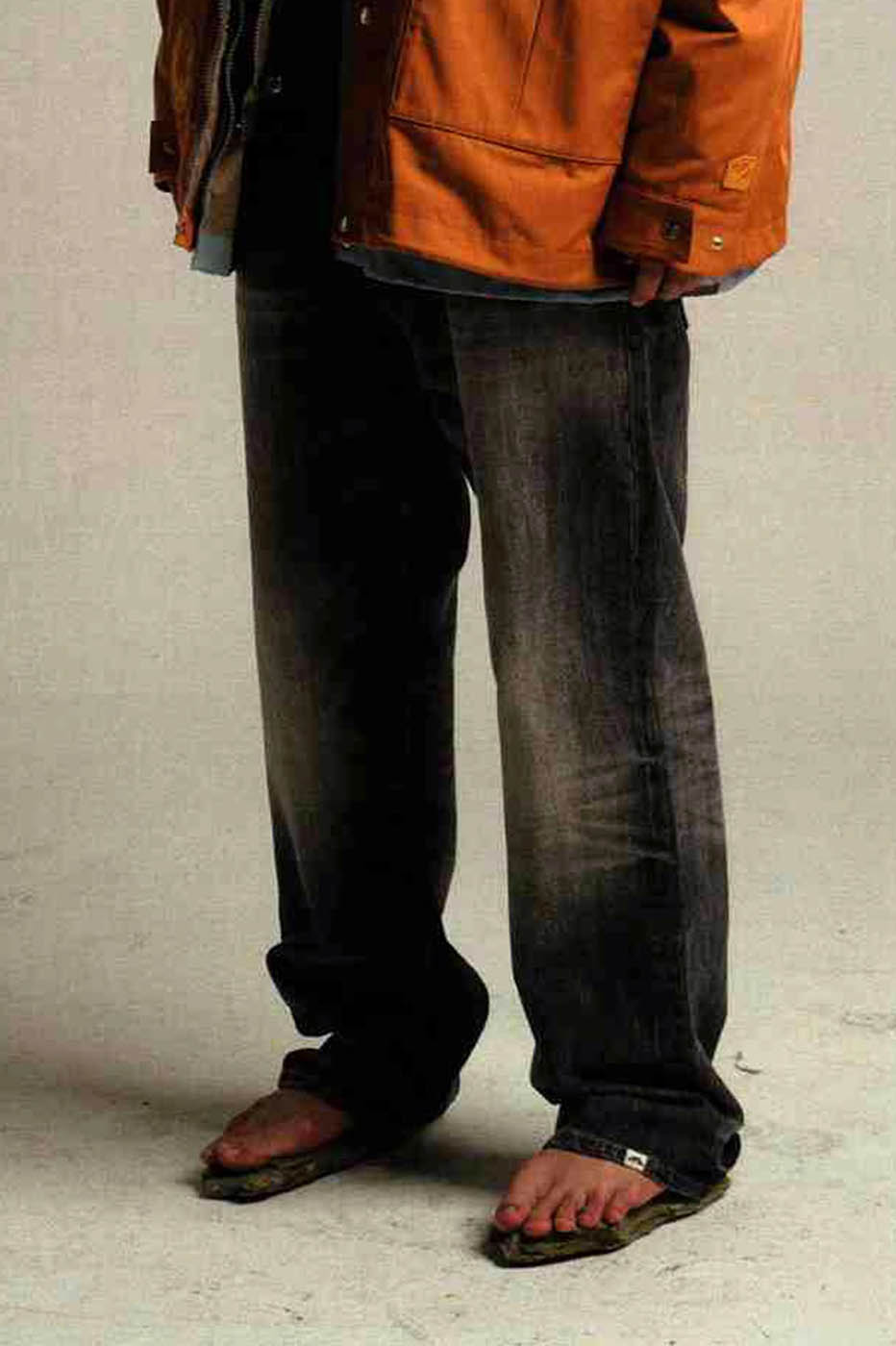 URBAN+FOREST 50s Washed Baggy Jeans-Jeans-XS-Grey-Free Shipping Leatheretro