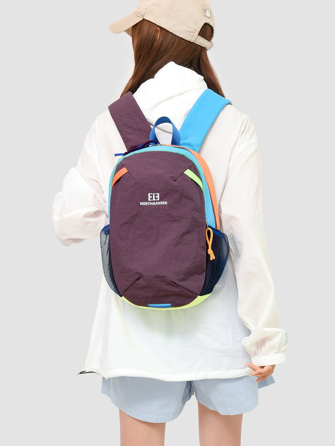 Boom Women's Versatile Color-Block Hiking Backpack-Purple-Free Shipping Leatheretro