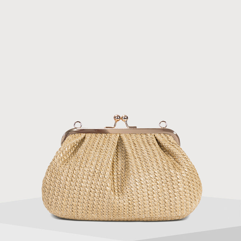 Premium Woven Women's Shoulder Bag-apricot-Free Shipping Leatheretro