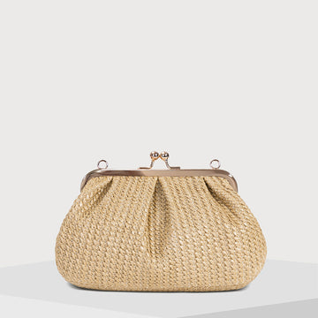 Premium Woven Women's Shoulder Bag-apricot-Free Shipping Leatheretro