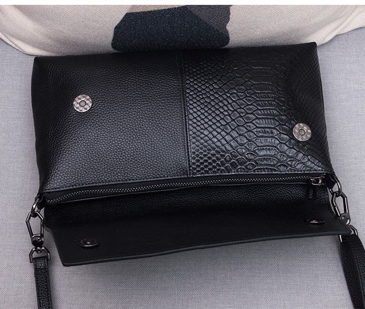 Genuine Leather Crossbody Bag for Women-Black-Free Shipping Leatheretro