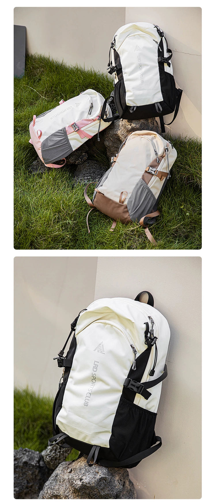 BOOM Large Capacity Lightweight Hiking Backpack-Khaki-Free Shipping Leatheretro