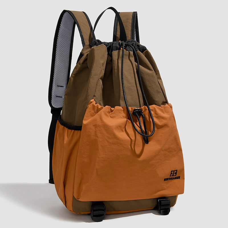 BOOM Contrast Color Drawstring Backpack-Purple-Free Shipping Leatheretro