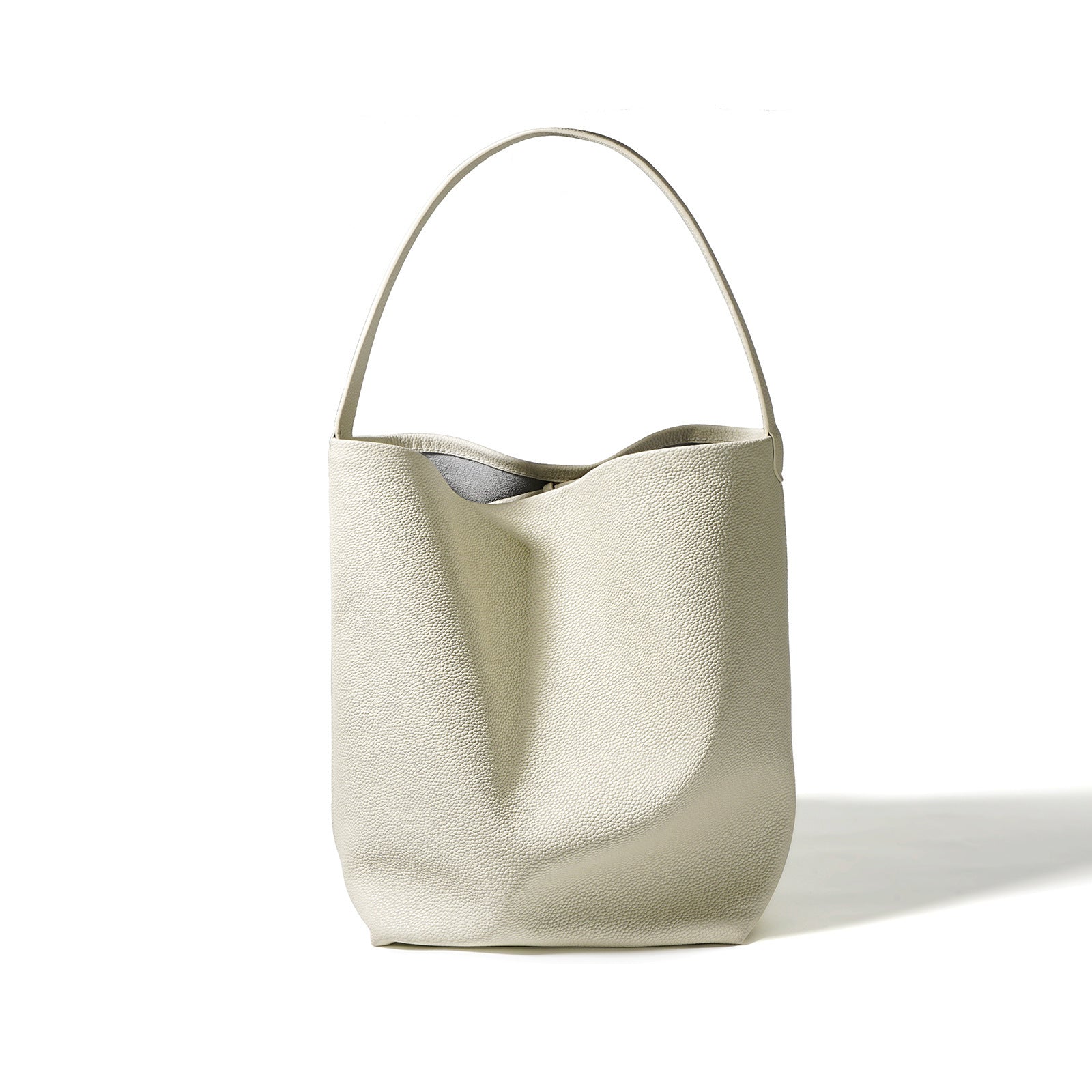 Women's Designer Leather Tote Bag-Handbags-Off-white (lychee pattern cowhide)-Free Shipping Leatheretro