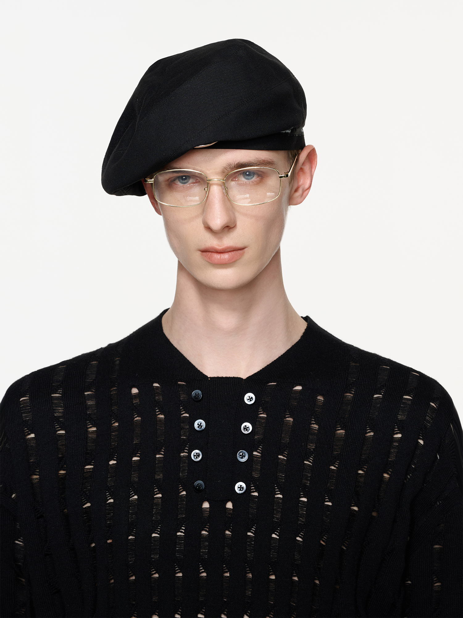 TIWILLTANG Essential Openwork Knitted T Shirt-T Shirt-S-Black-Free Shipping Leatheretro