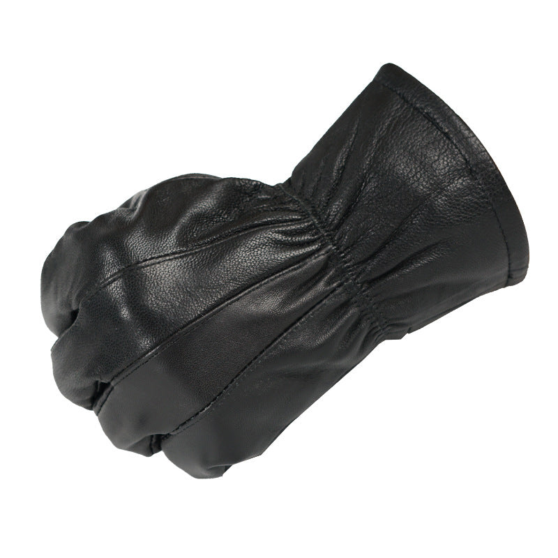 Premium Genuine Sheepskin Leather Winter Gloves for Women & Men-Black-L-Free Shipping Leatheretro