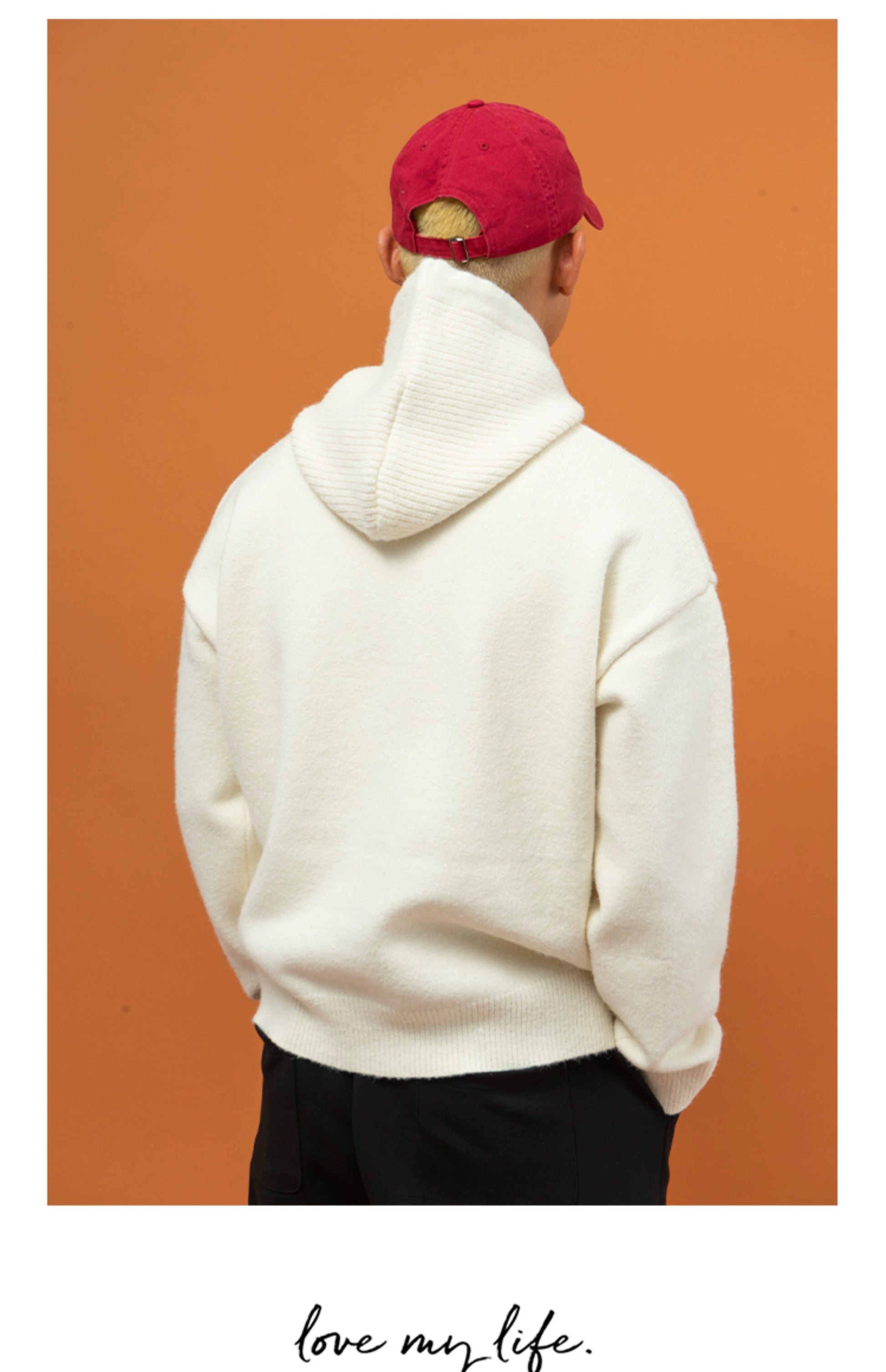 CLP Unisex Split Hoodie Snood Knit Sweater-Gray-S-Free Shipping Leatheretro