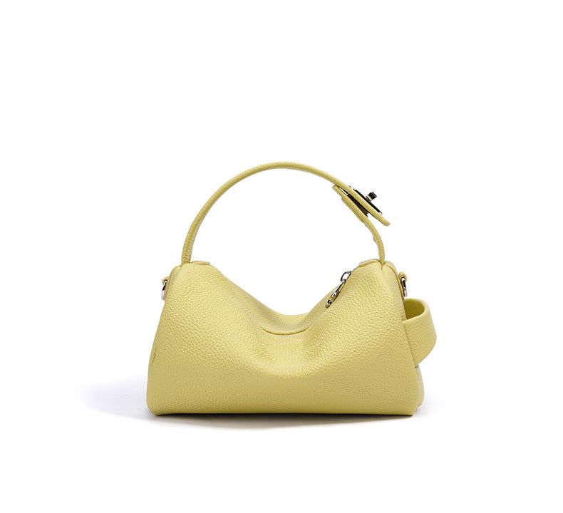 Large Capacity Soft Leather Tote Bag for Women-Handbags-Mustard Yellow (Pre-sale)-Free Shipping Leatheretro