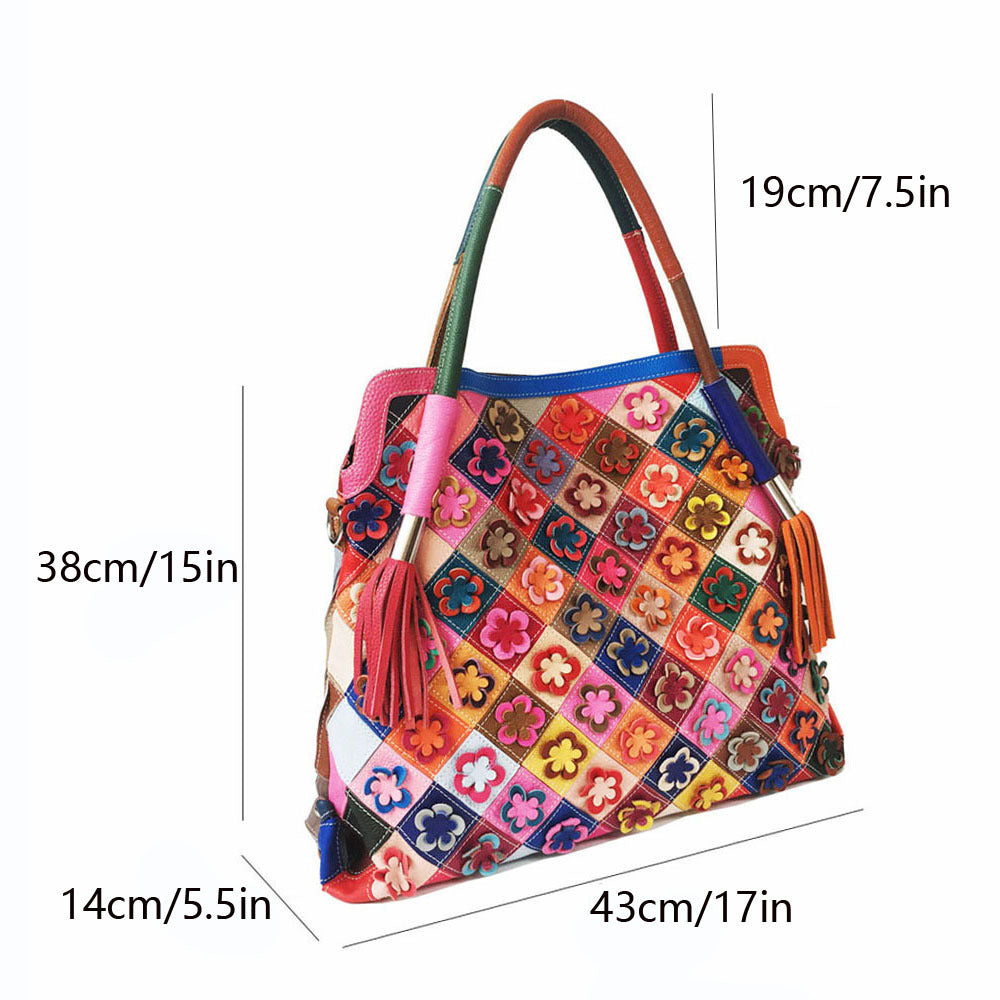 Handmade Designed Large Genuine Top-Grain Leather Crossbody Bag-Colorful-Free Shipping Leatheretro
