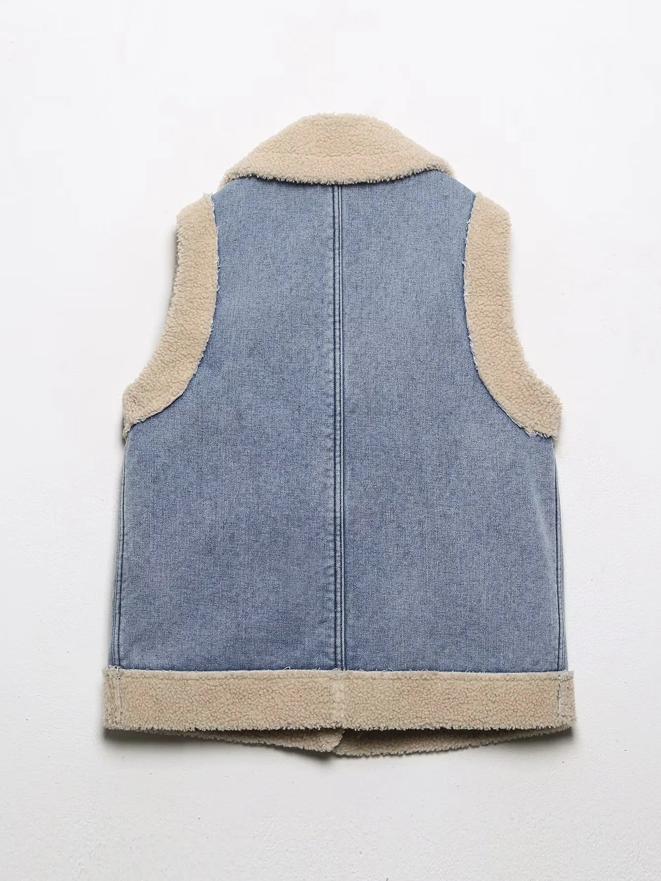 Fashion 2 in 1 Woolen Jacket Vest for Women-vest-Blue-XS-Free Shipping Leatheretro