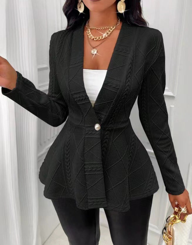 Fashion Knitted Jacket Coats-Coats & Jackets-Black-S-Free Shipping Leatheretro