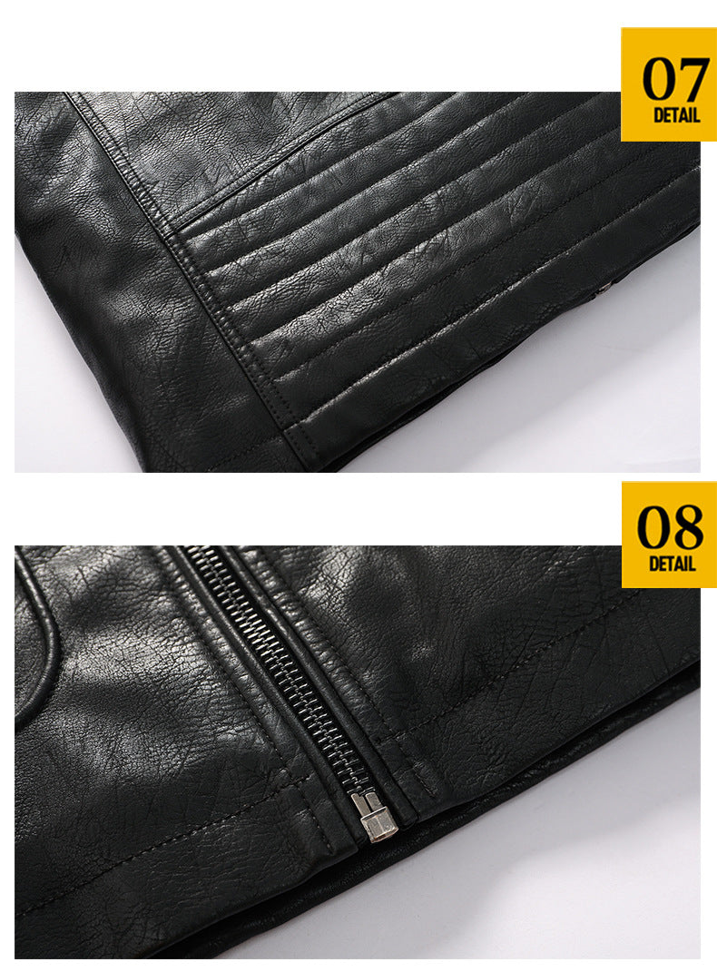 Men's Winter Motorcycle Faux Leather Jacket-red-EUR S-Free Shipping Leatheretro