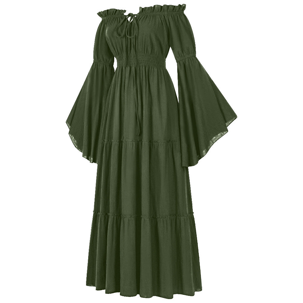 Medieval Vintage Royal Court Dress-Black-S-Free Shipping Leatheretro