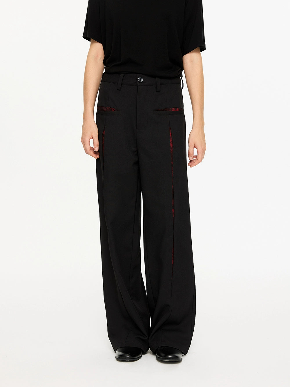 KREATE Harrington Collar Jacket with Segmented Oil Painting Lining-Top-Black-S-Free Shipping Leatheretro