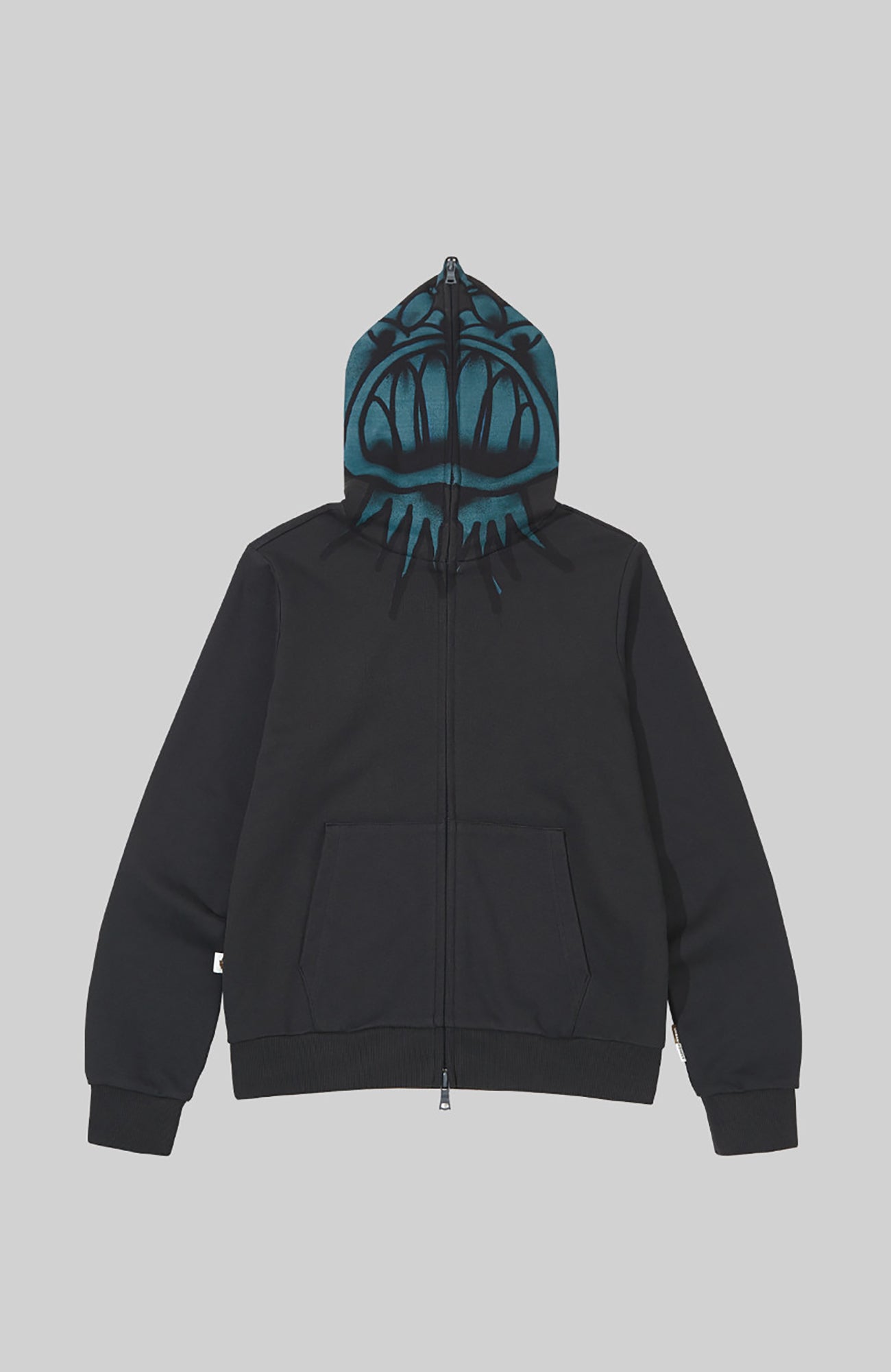 URBAN+FOREST Ocean Monster Graphic Masked Hooded Jacket-Jacket-S-Dark Gray-Free Shipping Leatheretro