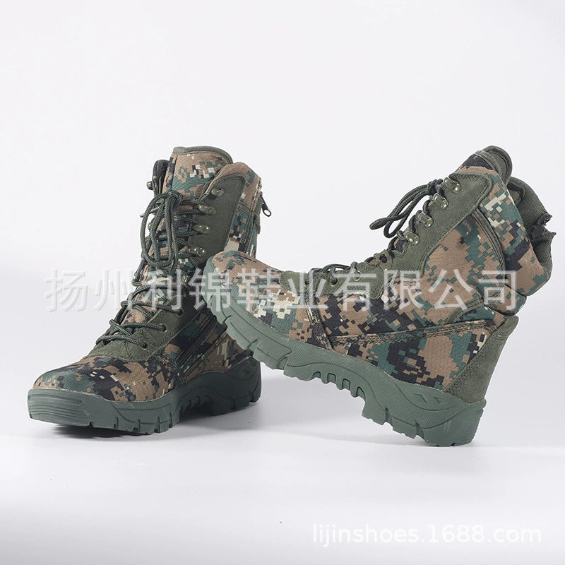 Men Outdoor Camouflage Hiking Tactical Boots-boots-A-39-Free Shipping Leatheretro