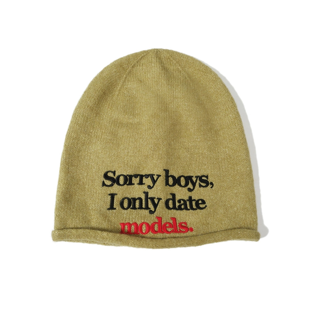 WCC Sorry Boys I Only Date Models Knitted Beanie-Ginger-Free Size for All-Free Shipping Leatheretro