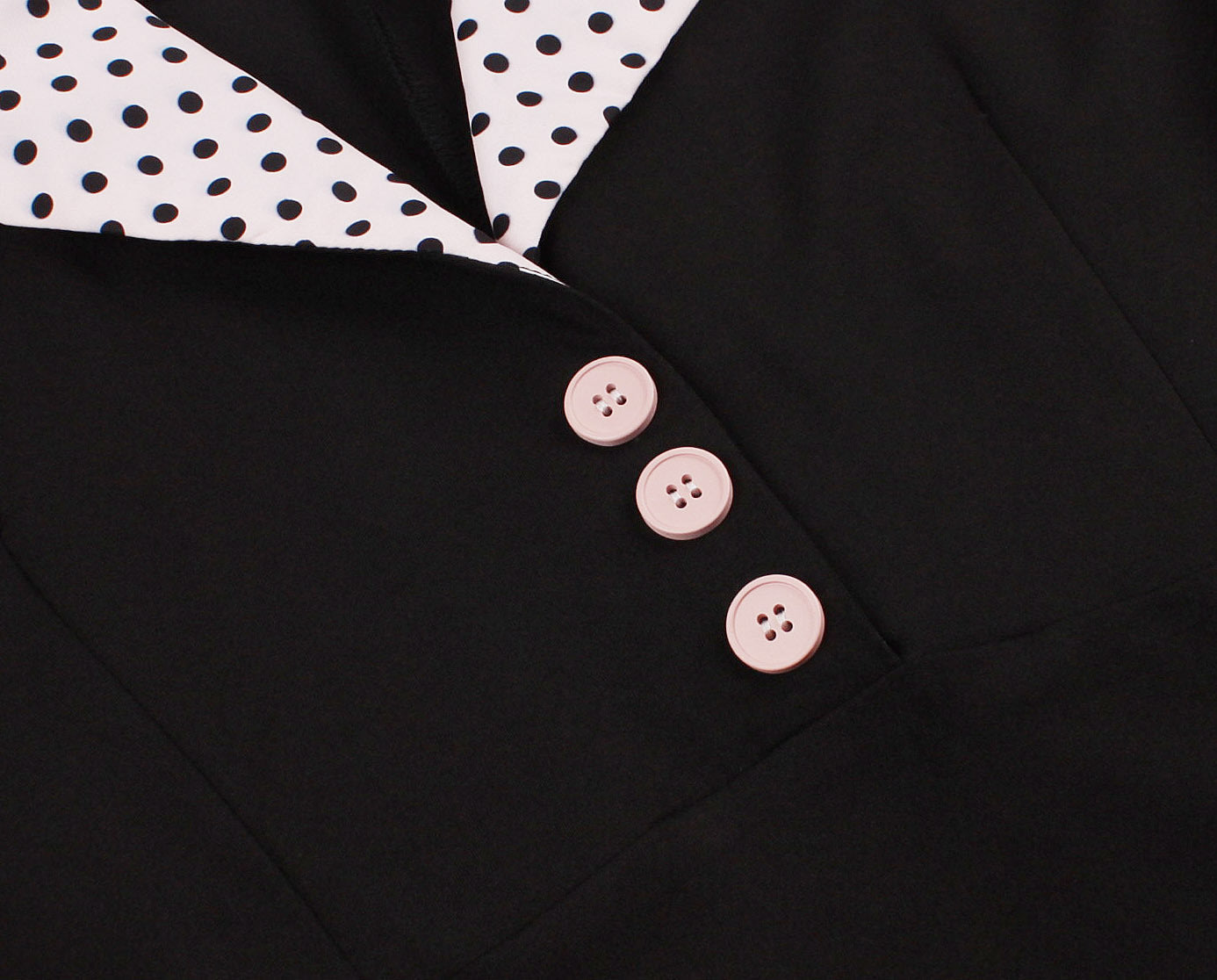Vintage Polk Dot Short Sleeves Dresses-Dresses-Pink-S-Free Shipping Leatheretro