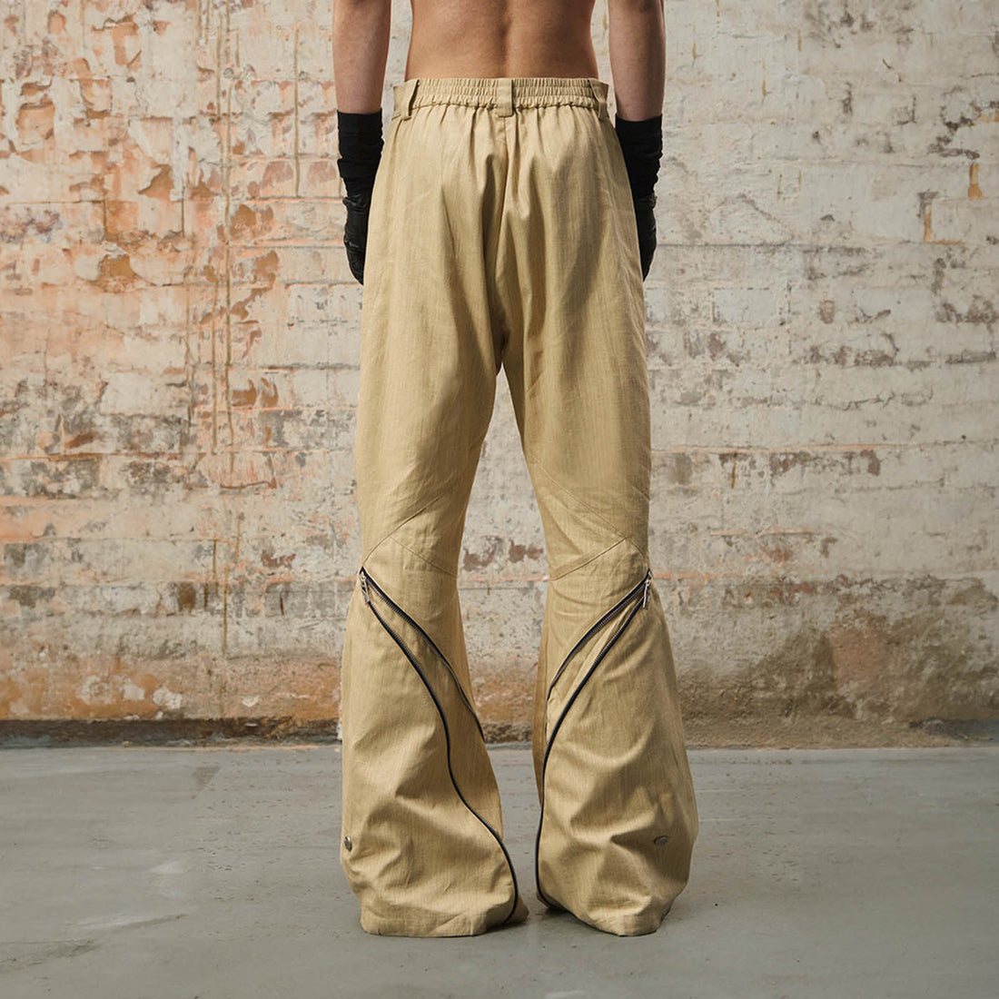 RELABEL Split Multi-Zipper Washed Pants-Pants-S-Free Shipping Leatheretro