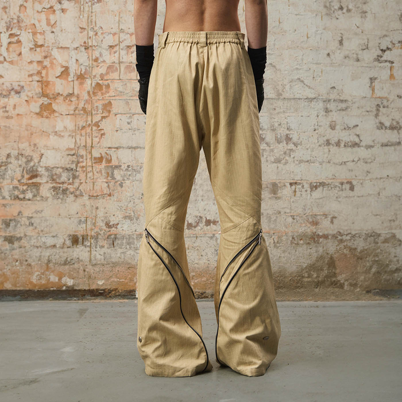 RELABEL Split Multi-Zipper Washed Pants-Pants-S-Free Shipping Leatheretro