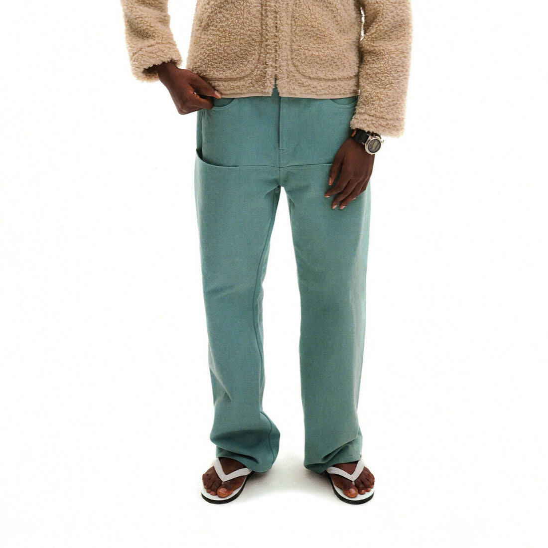 URBAN+FOREST Paneled Canvas Straight-Leg Jeans